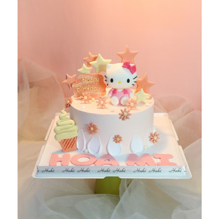 Sét 3 hello kitty trang trí bánh kem, bánh sinh nhật kích thước 8cm