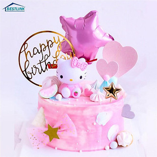 Sét 3 hello kitty trang trí bánh kem, bánh sinh nhật kích thước 8cm