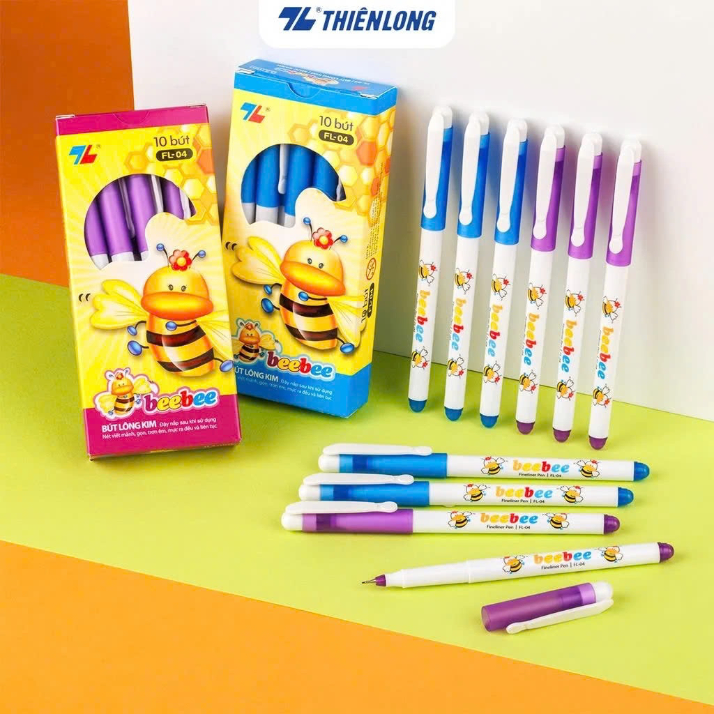 Bút Lông Kim 0.3mm BeeBee Thiên Long TP-FL04/BEE (Mực Tím)