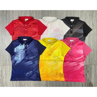 Áo Thun Thể Thao Nữ Tay Ngắn Cổ Trụ Rivio Vải Thun Hoạ Tiết 3D Xịn Đẹp Chơi Tennis, Pickleball, Cầu Lông, Golf - ARI01