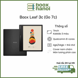 Máy đọc sách Boox Leaf 3C (Go 7) có màu - Tặng kèm ốp chống shock - Hàng nhập khẩu