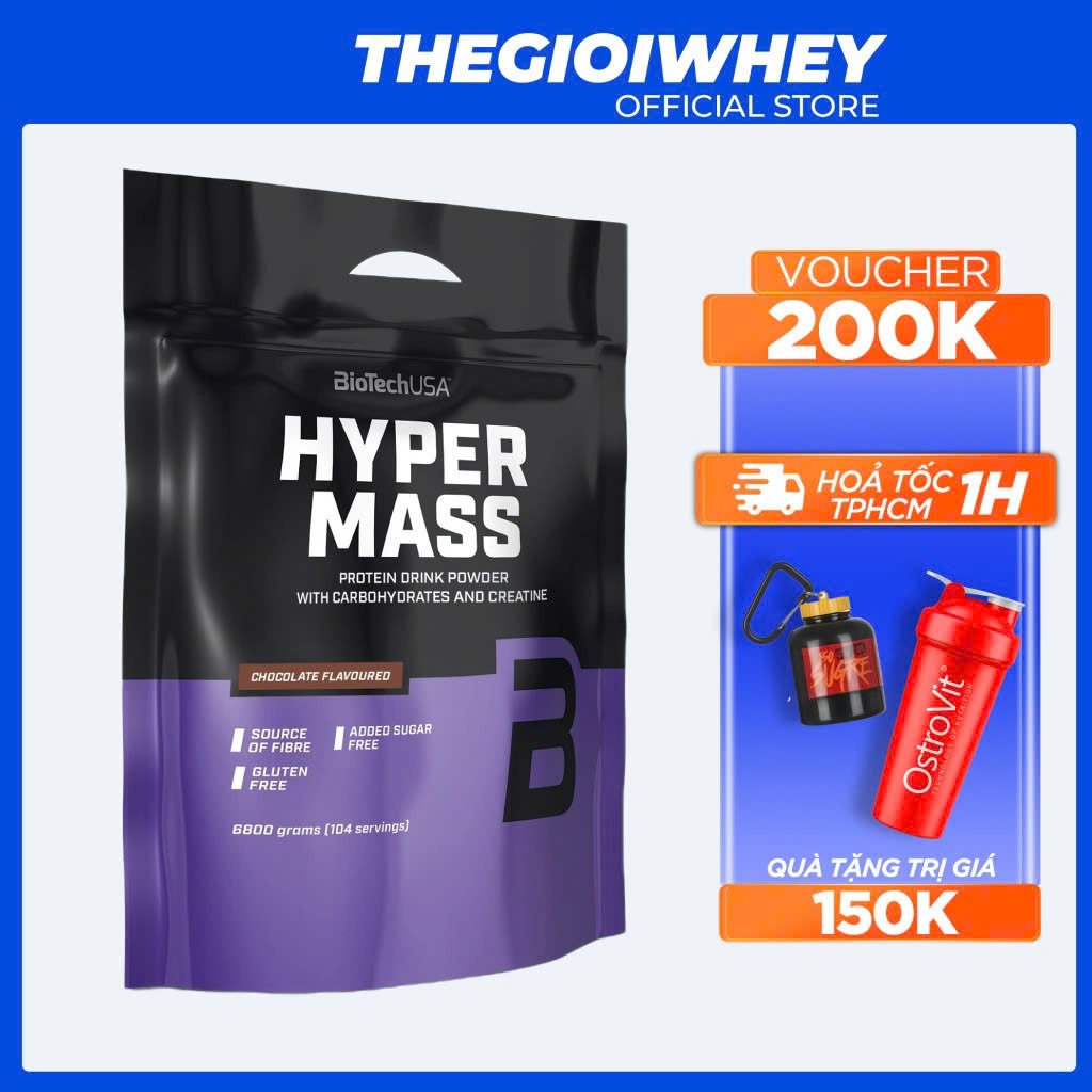 Hyper Mass Biotech USA 6.8kg Mass Gainer Bột Sữa Tăng Cơ Tăng Cân Cho Dân tập Gym