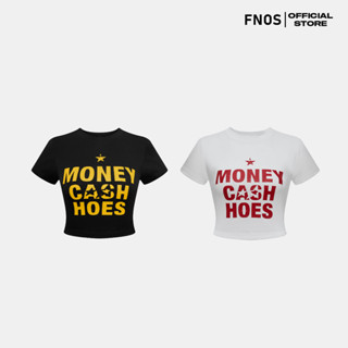 FNOS l  ÁO CROPTOP NỮ PRINT "MONEY CASH HOES" CROPTOP - TBT3,5