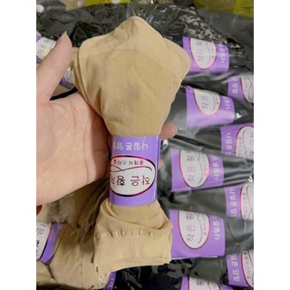 Tất Da Chân Hàn Quốc Cổ Ngắn Mác Tím (10 Đôi)