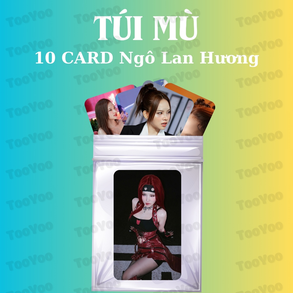 Túi mù gồm 10 card Ngô Lan Hương EXSH bo góc không trùng TooYoo CARD0032