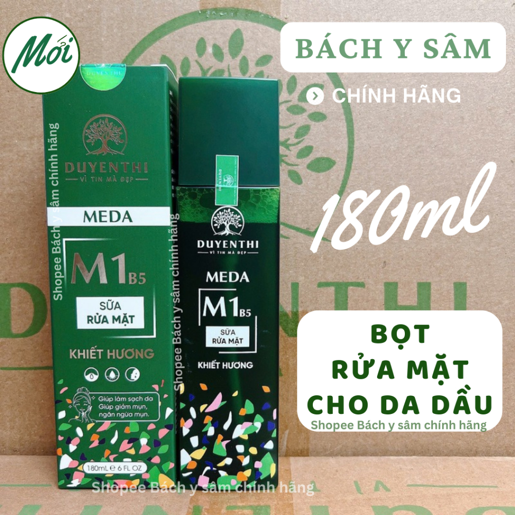 Sữa Rửa Mặt Bọt M1B5 Duyên Thị Bách Y Sâm 180ml (Mẫu mới của Sữa rửa mặt tạo bọt sẵn B5 Bách Y Sâm)