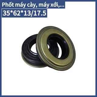 Phốt(phớt) dầu 35×62×17.5 – Phốt sắt 2 môi có lò xo, chống bùn & chịu nhiệt, lắp cho máy cày, máy xới - Mua sỉ, giá tốt