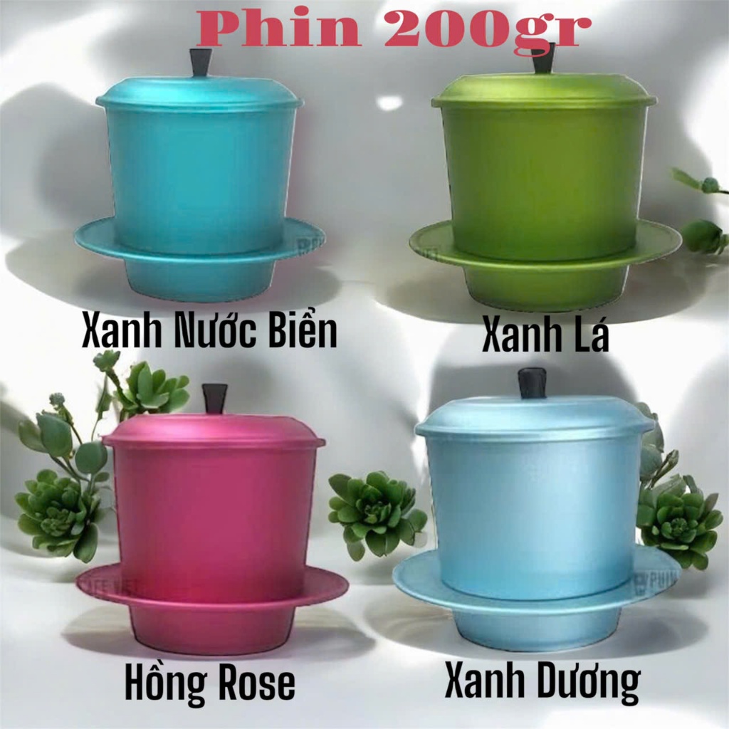 Phin Nhôm pha 200gr cà phê bột, Mạ Anode cao cấp,khắc logo theo yêu cầu.