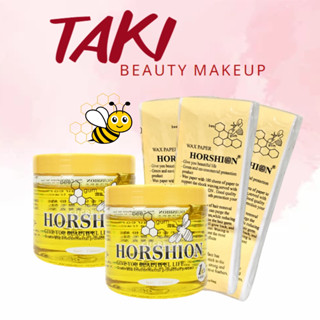 Sáp Wax Lạnh Tẩy Lông Mật Ong Horshion - 750ml & Giấy Wax Paper 100 Miếng