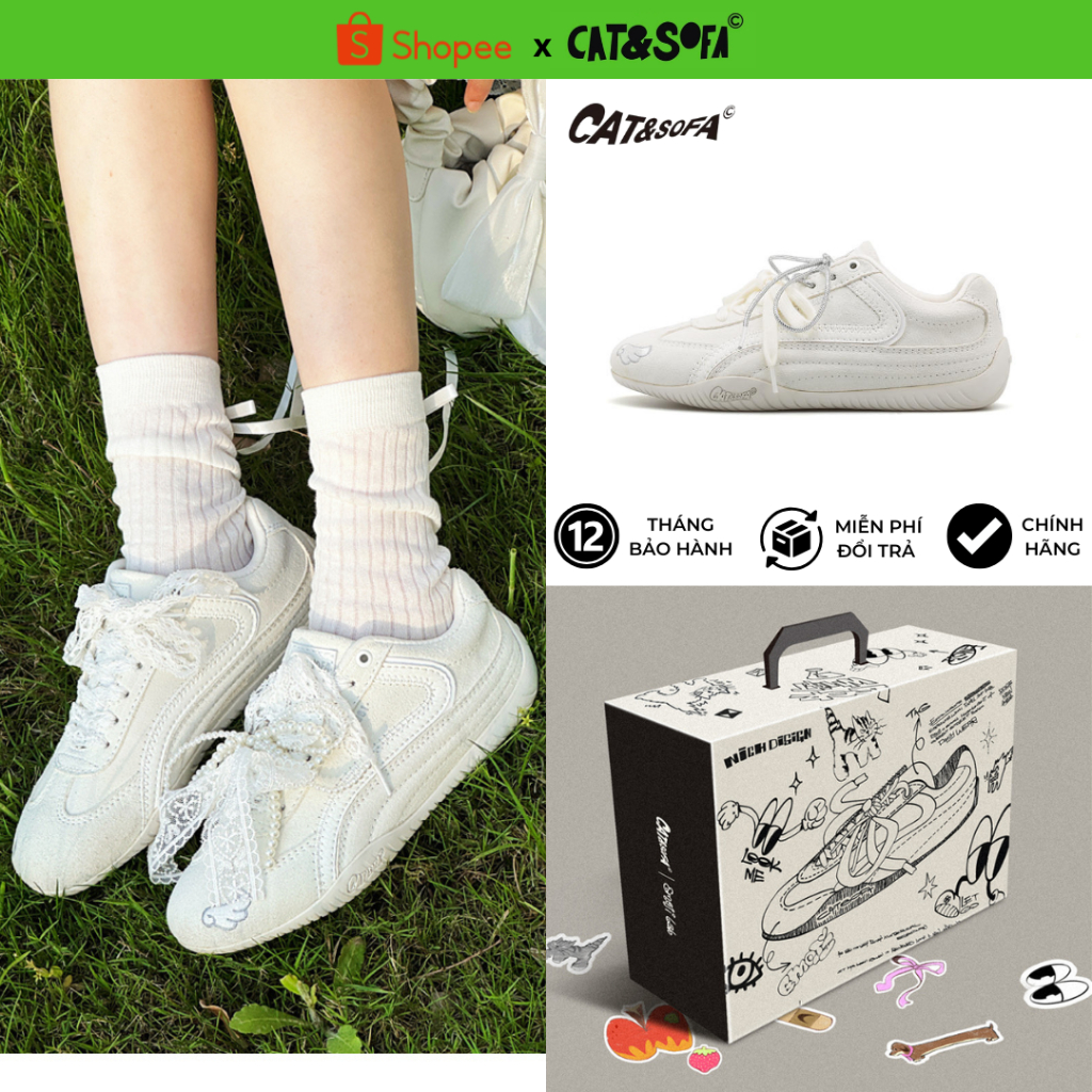 Giày Cat&Sofa Emoji Angel CS25001 Chính Hãng - Giày Nam, Giày Nữ Y2K Sneaker Thể Thao Cat Sofa