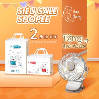 [TẶNG QUẠT TÍCH ĐIỆN] Combo 2 bịch Bỉm Yingcool Premium đủ size cho bé