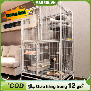 Chuồng Mèo Nan Ống 4 Tầng 5 Tầng, Lồng Cho Mèo BigSize 1m37, 1m81 Có Thể Nuôi Nhiều Mèo Chung Chuồng Lồng mèo mạnh mẽ