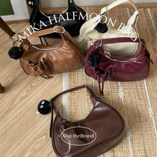 [ Tặng charm Susuwatari ] Mika みか Halfmoon Bag - Túi Mini Form Mặt Trắng MIKA ( Ouithebrand )