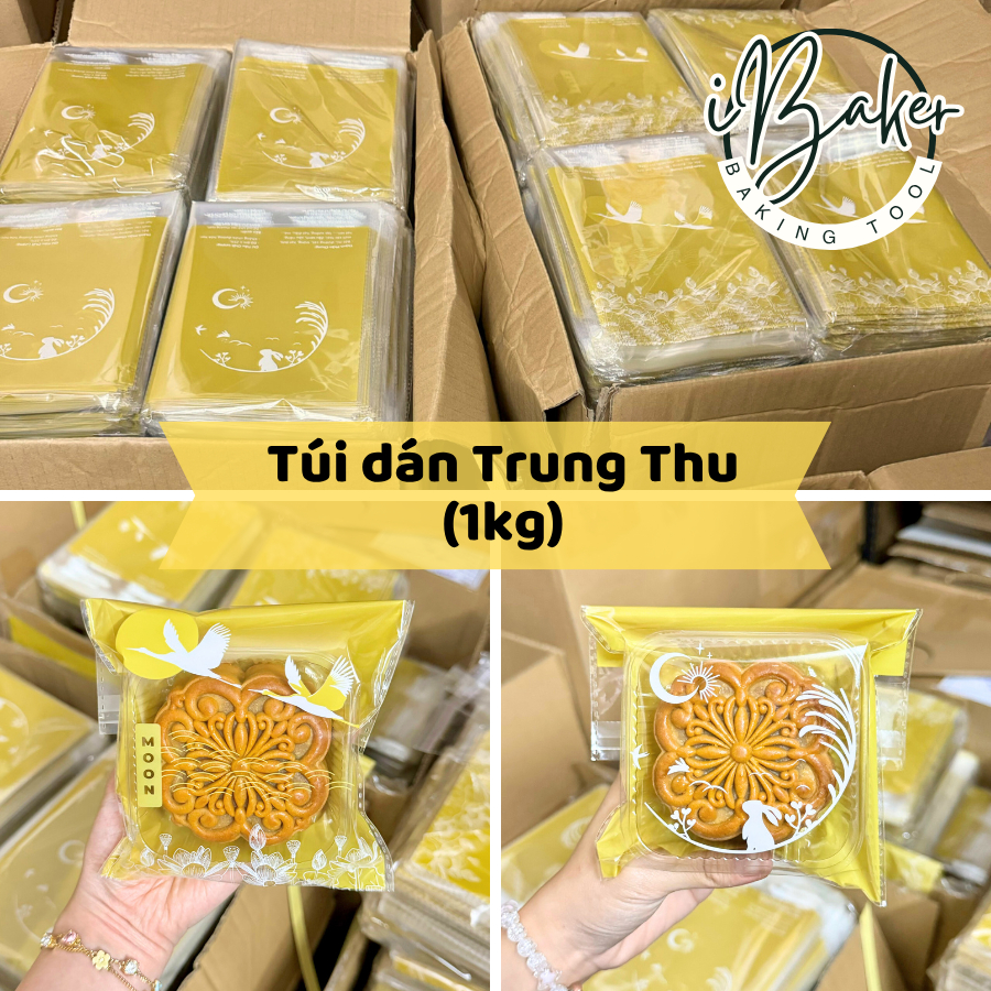 [1Kg] - Túi Đựng Bánh Trung Thu Dán Keo Size 9 (đựng bánh 125g-150g) / Size 10 ( đựng bánh 180g-200g