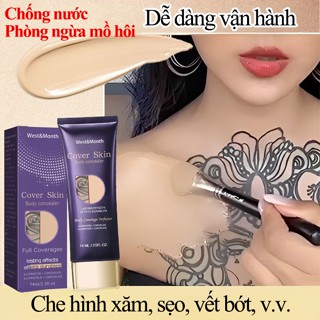Kem che khuyết điểm cơ thể👍👍Không thấm nước và chống mồ hôi,Phù hợp với mọi loại da,Che hình xăm, sẹo, vết bớt, v.v.