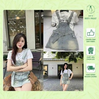 Yếm bò kèm đai dáng chân váy 3 size SML của nữ