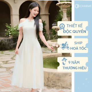 Váy cổ yếm trễ vai dáng dài tôn dáng mặc đi chơi, đi tiệc Charme Store 505040