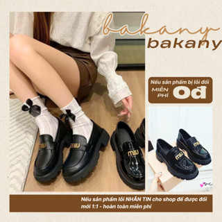 Giày Oxford Nữ, Giày Da Nữ Đế Bằng 2 Loại Da Bóng Mờ Cao 5cm Bản C.Cấp Full Box || MM Mã N05