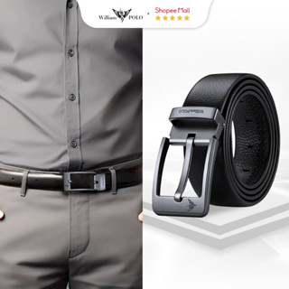 Thắt lưng nam khoá gài cao cấp Williampolo chất liệu da bò chính hãng POLO20523P
