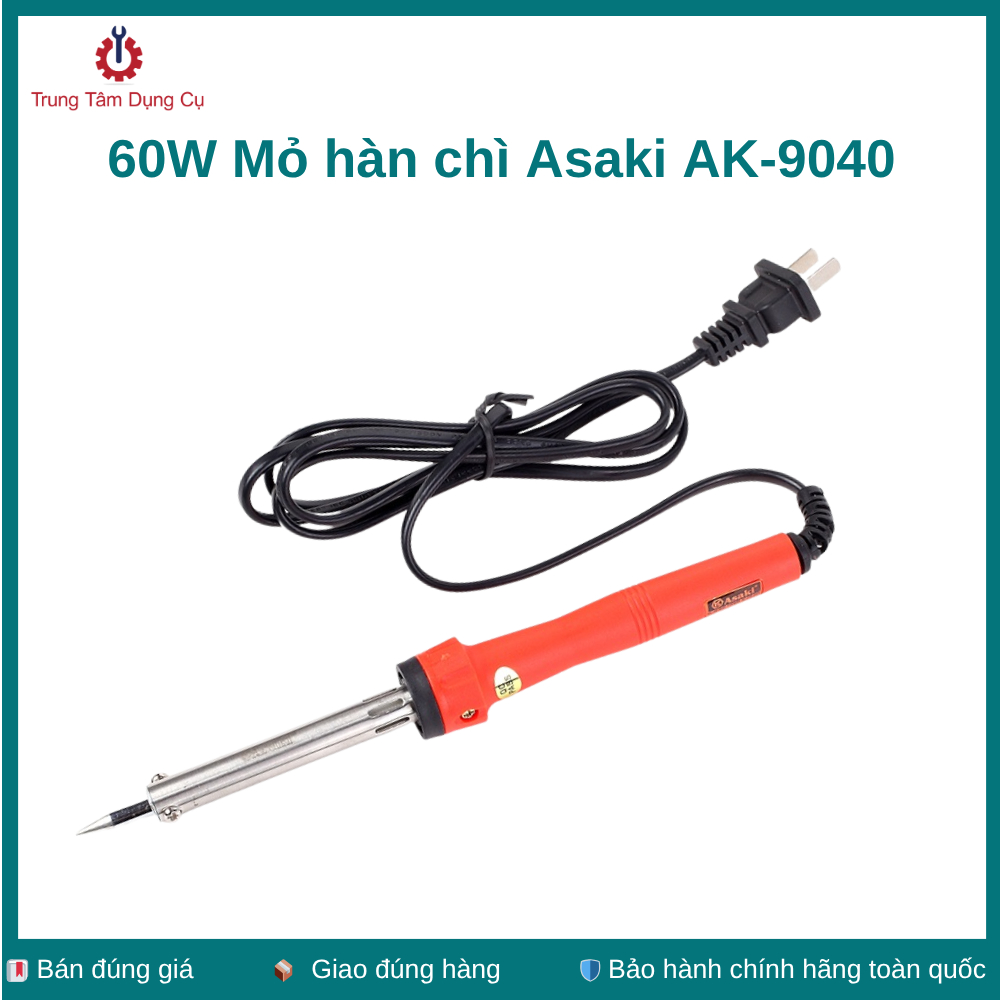 60W Mỏ hàn chì Asaki AK-9040 - CHÍNH HÃNG