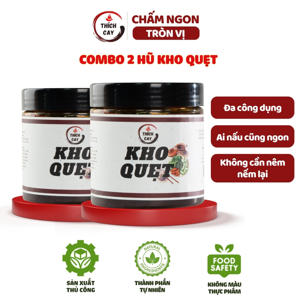 Kho quẹt tôm thịt Thích Cay đóng hũ tiện lợi 250g - tôm khô, thịt ba chỉ, tóp mỡ, tiêu xanh