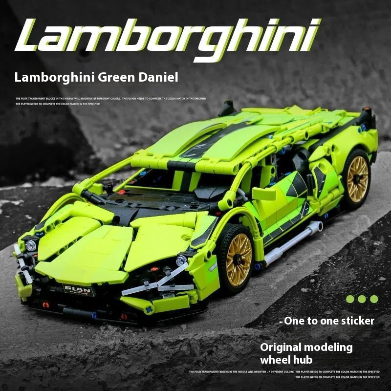Mô hình lắp ráp siêu xe điều khiển từ xa Lambo tỉ lệ 1:14 có đèn làm quà tặng sinh nhật