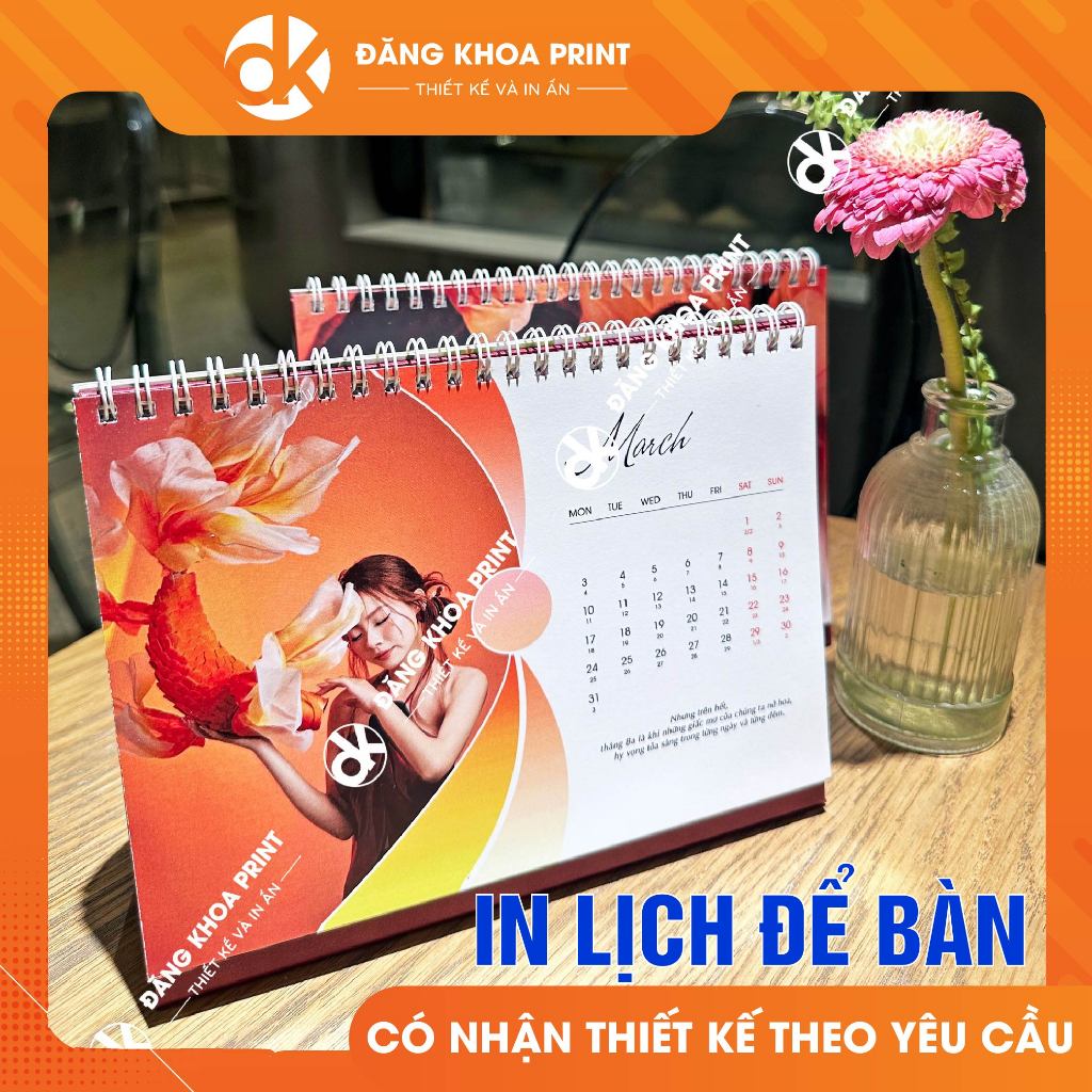 In Lịch 2026 để bàn cá nhân, In lịch cho bé, In lịch gia đình, Lịch cho bạn bè, trường học mầm non, 
