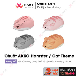 Chuột không dây AKKO Hamster / Cat Theme (Hàng chính hãng)