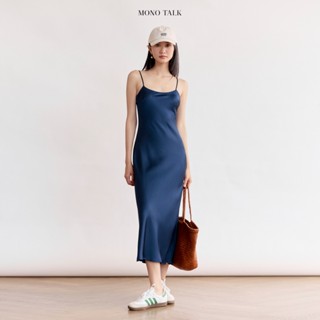 Váy dây dáng midi MONO TALK dáng xuông thẳng, chất lụa mềm mát MFOT25Y-O10003FT