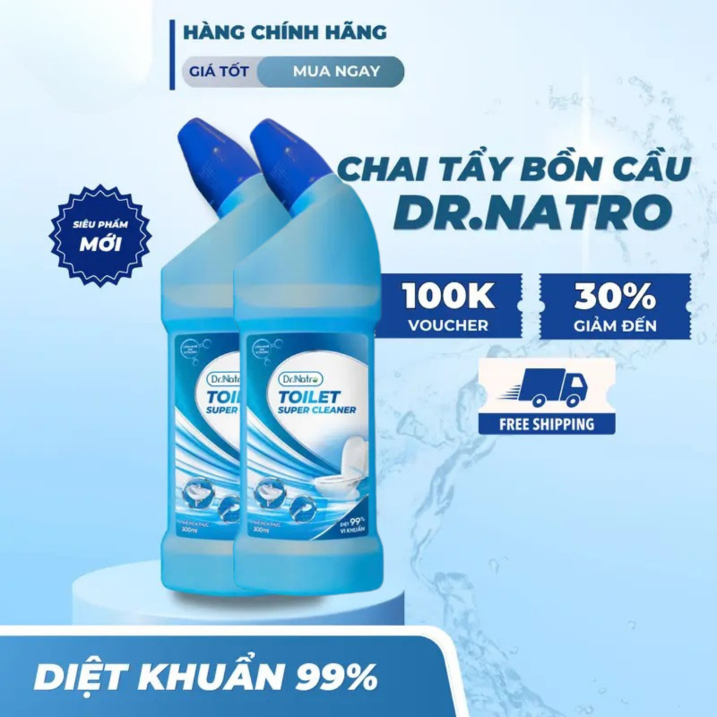 Combo 4 Chai Tẩy Bồn Cầu Dr. Natro - Super toilet clean Dr.Natro