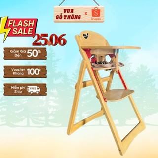 Thanh lý ghế ăn dặm hàng xuất Mỹ, gỗ cao su đã chống mối mọt