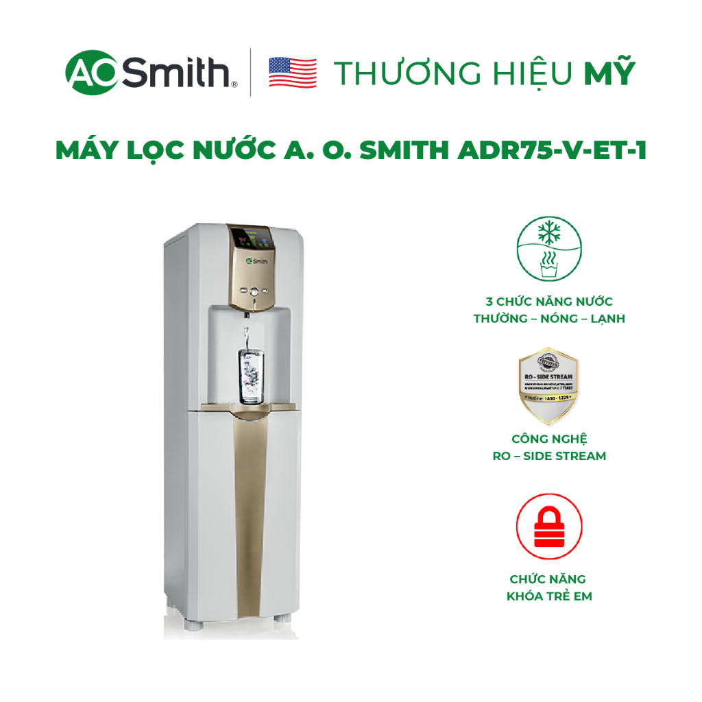 Máy Lọc Nước A.O. Smith ADR75-V-ET-1 - SHOPEE giao, sau đó Hãng sẽ hẹn lắp