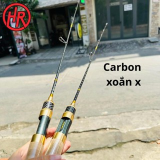  Cần câu UL lure suối câu cá Mahseer 2 Khúc 1m6 phôi Carbon xoắn x 
