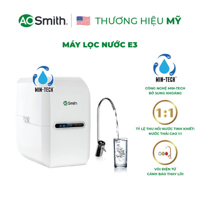 Máy Lọc Nước A.O. Smith E3 - SHOPEE giao, sau đó Hãng sẽ hẹn lắp