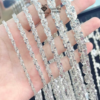  Dây Chuyền Nữ Bạc 925 Dây Xoắn Vuông Bạc Sáng Đẹp - Trang Sức Cao Cấp DÂU SILVER 