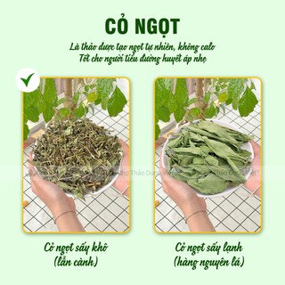 Cỏ ngọt 100g, trà cỏ ngọt sấy khô, vị ngọt tự nhiên, điều vị, đường ăn kiêng tốt cho tiểu đường
