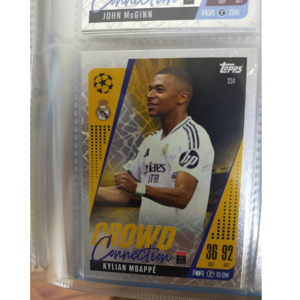 Thẻ Bóng Đá Topps Match Attax 24/25 EXTRA Crowd Connection Kylian Mbappe - Real Madrid - La Liga