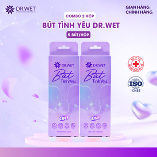  Combo 2 Bút Tình Yêu Dr.Wet Hỗ Trợ Tạo Độ Ẩm Tự Nhiên Bôi Trơn Giảm Khô Hạn Cho Phụ Nữ - Hộp 5 Bút 