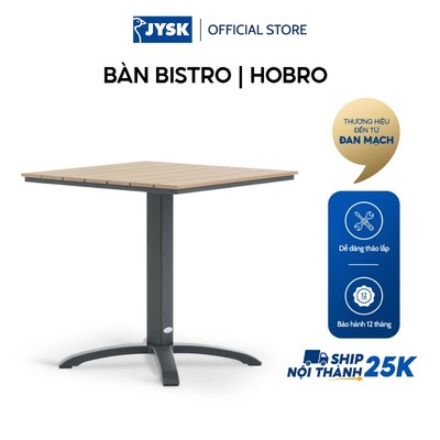 Bàn bistro | JYSK HOBRO | nhôm/nhựa PS | màu tự nhiên | R70xD70xC73cm