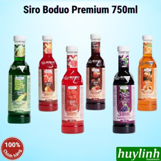 Premium 750ml - Siro Boduo - Dâu tây - Đào - việt quất - bưởi hồng - vải - cốm xanh - mâm xôi - nho đen