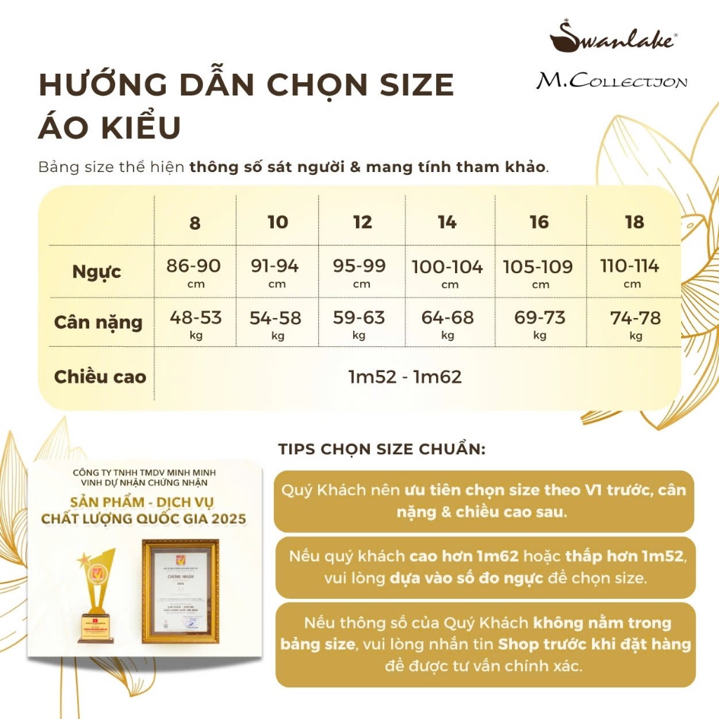 M COLLECTION | Áo Kiểu Nữ Trung Niên Tặng Mẹ, Bà Cài Nút Cổ Trụ Lụa Thêu Hoa Chìm Tay Ngắn A11460 | BigBuy360 - bigbuy360.vn