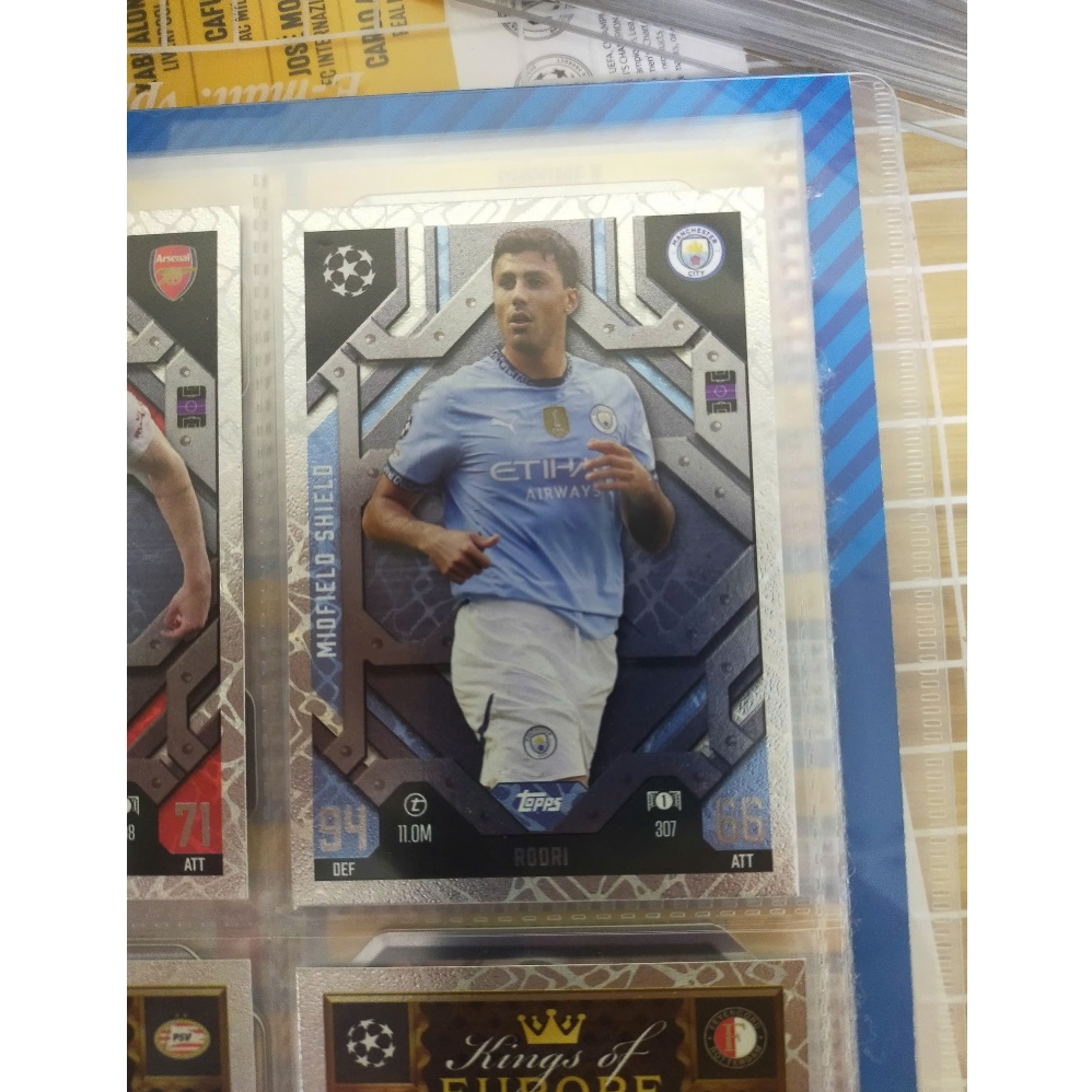 Thẻ Bóng Đá Topps Match Attax 24/25 EXTRA Midfield Shield Rodri - Manchester City - Man City