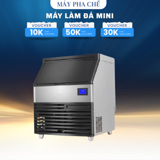 Máy làm đá mini, máy làm đá viên, máy làm đá cao cấp công suất 120kg 2 lớp cách nhiệt hệ thống làm lạnh khí- BH 12 THÁNG