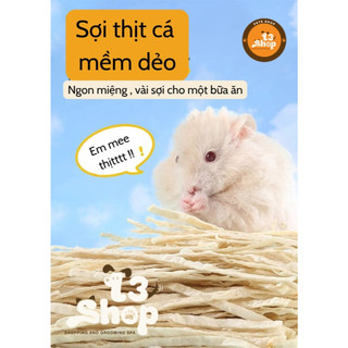 mực sợi sấy - cá sợi sấy -  món ngon cho hamster / sóc - T3 PETS SHOP