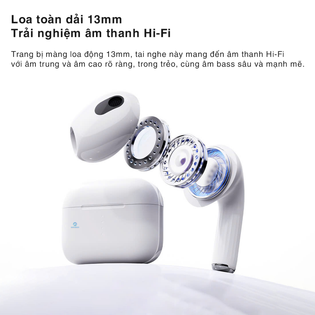 Tai nghe Bluetooth không dây nhét tai TWS ROCKSPACE EB710 Hàng chính hãng bảo hành 12 tháng | BigBuy360 - bigbuy360.vn