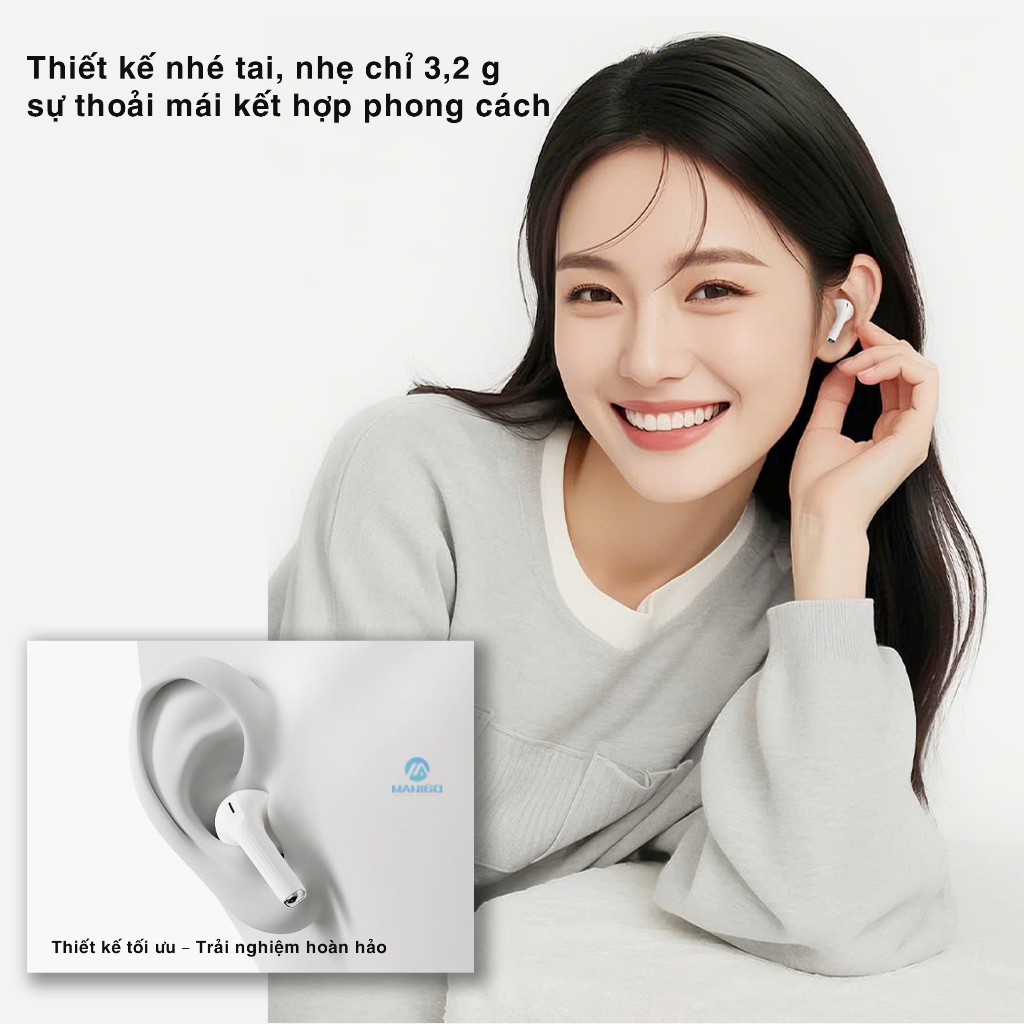Tai nghe Bluetooth không dây nhét tai TWS ROCKSPACE EB710 Hàng chính hãng bảo hành 12 tháng | BigBuy360 - bigbuy360.vn