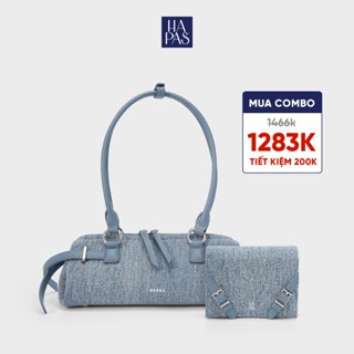 Combo Túi Xách Nữ Đeo Vai Jean Bubbly và Ví Fancy HAPAS