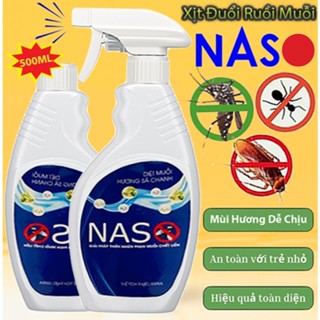 Chai Xịt Đuổi Ruồi Muỗi, Nhặng, Côn Trùng NASO Chính Hãng 530ml - Nguyên Liệu Thảo Mộc, Hiệu Quả, Thân Thiện Người Dùng