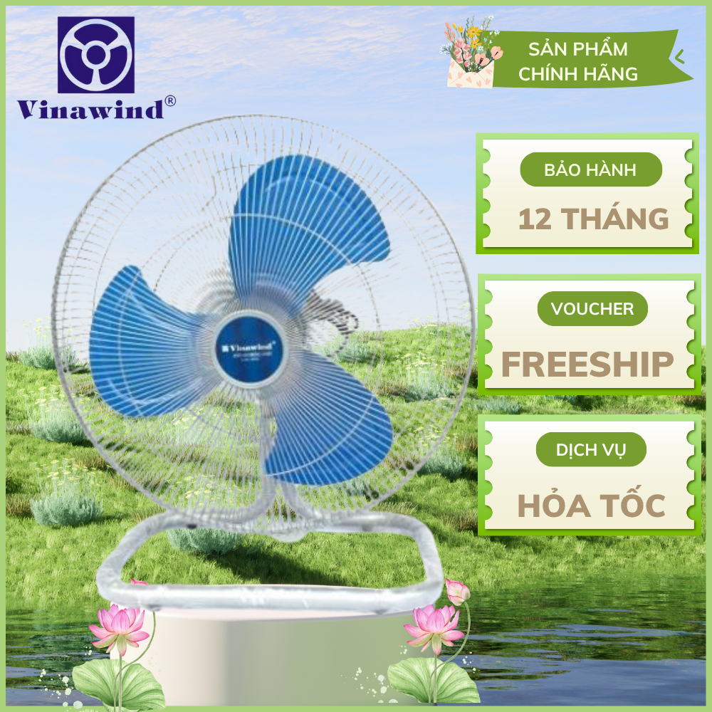 Quạt sàn Vinawind QS500, cánh kim loại 500, quạt công nghiệp mạnh mẽ từ Điện cơ Thống Nhất.