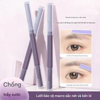  🌷Tông Đơ Lông Mày Hai Đầu Lông Dao Cạo Mặt Lông Mày Tông Đơ Lưỡi Dao Cạo Lông Mày Dao Định Hình Bộ Dụng Cụ Trang Điểm 